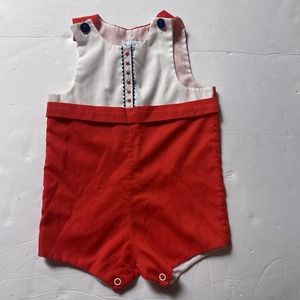 Vintage Baby Boy's Jackie Tate Size 24 Mos Sunsuit Romper Patriotic